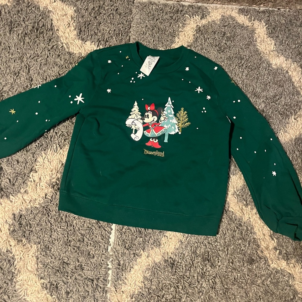 Rare Disneyland Minnie Mouse Christmas pullover